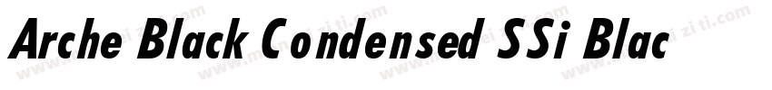 Arche Black Condensed SSi Black Con字体转换